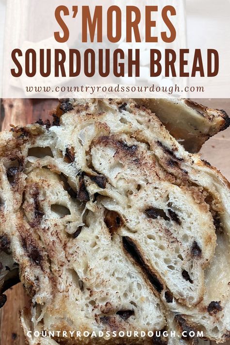 Fall Sourdough Recipes Bread, Sourdough S’mores Bread, Sourdough Levain Recipes, Loaf Pan Sourdough Bread, Fruit Sourdough Bread, Dessert Sourdough Bread, Smores Sourdough Bread, Fall Sourdough Bread, Sourdough Loaf Flavors