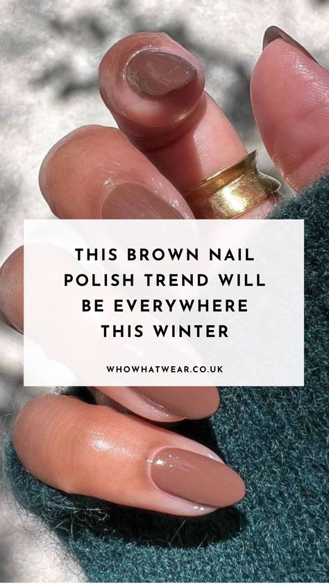 If you want to give this sophisticated nail trend a go, I've rounded up my favourite brown nails for all the inspiration you need. I've also linked some of my favourite brown nail-polish shades, so you can re-create the look at home. Just keep on scrolling... Warm Brown Nails, Soft Brown Nails, Brown Nails Opi Gel, 2024 Neutral Nails, Chocolate Glazed Donut Nails Opi, Brown Nails Opi, Opi Brown Nail Polish Shades, Chocolate Glazed Donut Nail Polish, Light Brown Shimmer Nails