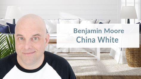 Benjamin Moore China White Color Review Bm China White, Barn Exterior Ideas, China White Paint, Benjamin Moore Sea Salt, Benjamin Moore China White, Interior Paint Color, Barn Exterior, Benjamin Moore Cloud White, Off White Paint Colors