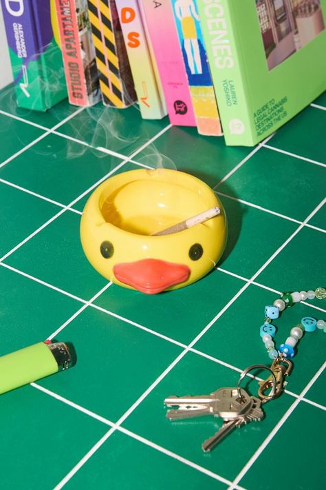 Duck Ashtray Herb Bundles, Head Silhouette, Wall Mirror With Shelf, Duck Head, Uo Home, Clay Crafts Air Dry, Ash Tray, A Duck, Cute Clay