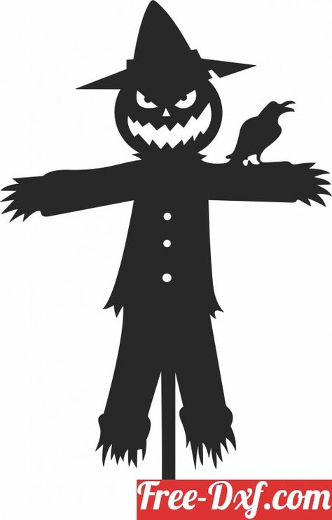 Halloween Silhouettes Templates, Scarecrow Silhouette, Moldes Halloween, Imprimibles Halloween, Free Dxf Files, Halloween Stencils, Casa Halloween, Halloween Scarecrow, Halloween Templates