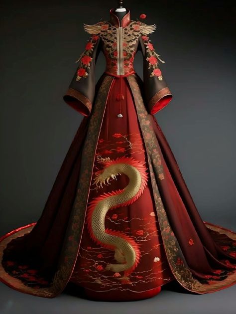 Queen Outfits Royal, Ancient China Clothing, Formal Wedding Guest Attire, Queen Outfits, Traditional Asian Dress, Ancient Dress, Classy Gowns, Queen Outfit, Royal Dresses