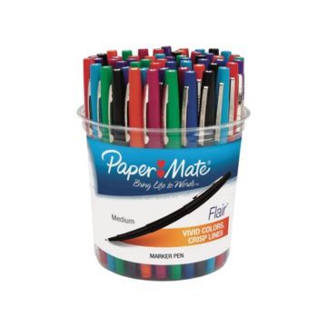 Flair pen bucket! Paper Mate Pencils, Paper Mate Pens, Paper Mate Flair, Multi Color Pen, Flair Pens, Felt Tip Markers, Gel Set, Paper Mate, Felt Tip