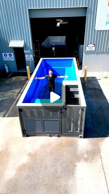 Shipping Container Pools on Instagram: "Each and Every Pool!  We do all of the work in workshop, so you just have to prepare the site!   Check out our NEW sizes, starting from 3m (10’) all the way to 12m 40’!   shippingcontainerpools.com.au  #pools #swimmingpool #abovegroundpool #pooldesign #design #easy" Container Pools, Container Pool Ideas, Pool Made From Shipping Container, Garden Sauna Plunge Pool, Shipping Container Infinity Pool, Swimming Pool Aquaponics, Spa Pool Area Nz, Shipping Container Pool, Container Pool