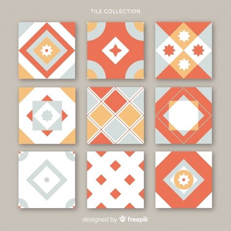 Tiles Drawing, Modern Tile Designs, Logo Design Women, Geometric Shapes Art, Red Tiles, Geometric Pattern Art, Geometric Design Art, Modern Tiles, Design Rules