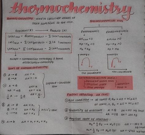 Thermochemistry Notes #1 Thermochemistry Notes, Chemistry Flashcards, After Exam, Neet Notes, Chemistry Basics, Study Chemistry, Short Notes, Physics Notes, Organization Notes