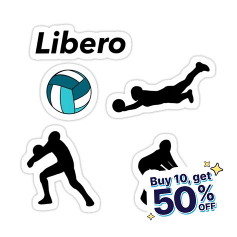 Decorate laptops, Hydro Flasks, cars and more with removable kiss-cut, vinyl decal stickers. Glossy, matte, and transparent options in various sizes. Super durable and water-resistant. Volleyball Libero Volleyball Stickers Printable, Volleyball Icon, Volleyball Stickers, Libero Volleyball, Volleyball Libero, Volleyball Posters, Volleyball Memes, Subject Labels, Ball Aesthetic