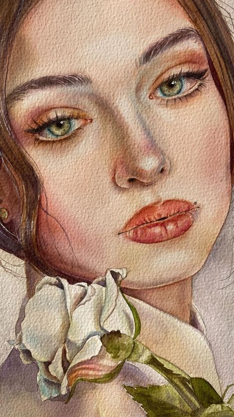 Портрет на заказ🎨 on Reels | Andrea Vanzo · Spring Watercolour People, Watercolor Portrait Tutorial, Potrait Painting, Bedroom Curtain Ideas, Watercolor Art Face, Watercolor Face, Watercolor Portrait Painting, Bedroom Curtain, Curtains For Bedroom