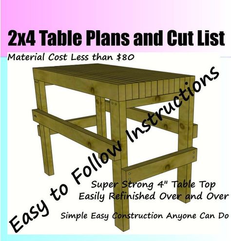 Woodworking Plans Free 2x4 Table, Saw Nails, Workbench Table, 2x4 Wood, Garage Workbench, Garage Work Bench, Time After Time, Garage Storage Organization, Garage Shop