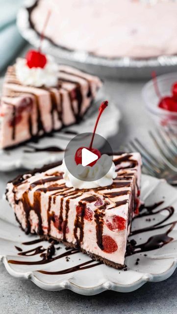 Dorothy Kern | @crazyforcrust | CHERRY 🍒 Ice Cream Pie - this is the viral recipe you know you’re going to love. No churn ice cream full of cherries with an Oreo crust!⁠... | Instagram Cherry Ice Cream Pie, 1960s Food, Churn Ice Cream, Ice Cream Pie, Cherry Ice Cream, Frozen Pie, Farmhouse Bench, Cream Pie Recipes, Oreo Crust