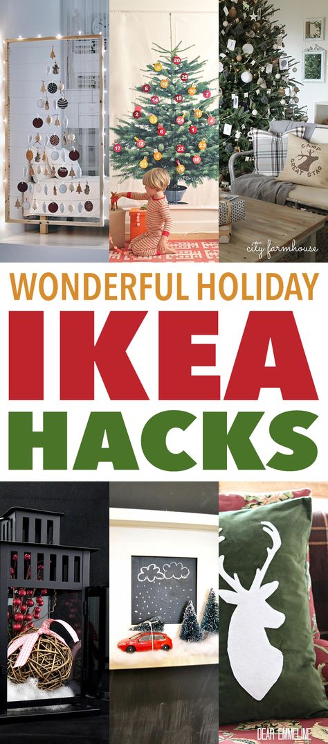 It’s starting to feel like the Holidays!  The decorating has started and some of you have all ready begun the Holiday Shopping!  So now is the time to share some Wonderful Holiday IKEA Hacks that are filled with wonderment!  There is a GIANT Advent Calendar…A Wall Ledge Christmas Tree…Lanterns decorated with Cheer and so much … Ikea Ornaments, Ikea Throws, Ikea Lanterns, Ikea Wall Shelves, Ikea Linnmon, Diy Paper Christmas Tree, Ikea Christmas, Tree Lanterns, Ikea Inspiration