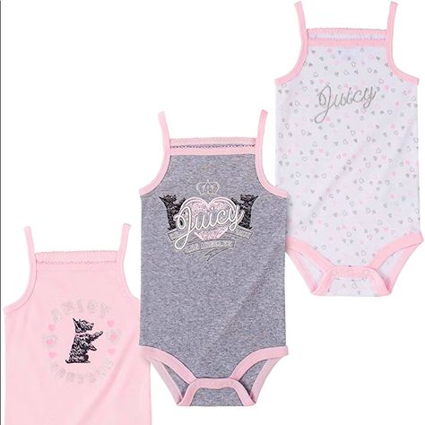 Brand New Size 3-6 Months Juicy Couture Bodysuit Onsies Never Worn With Tags Luxury Kids Clothes, Juicy Couture Baby, Designer Baby Clothes, Future Clothes, Baby Necessities, Infant Girls, Sleeveless Bodysuit, Baby Outfits Newborn