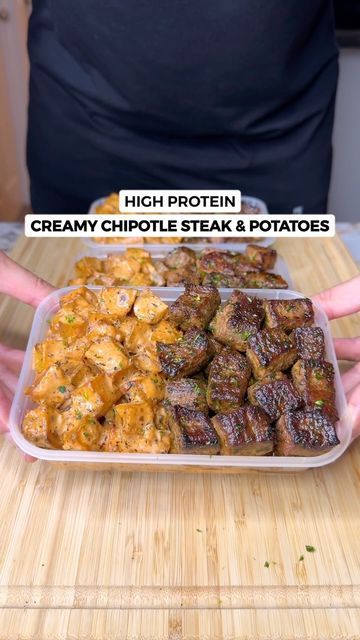 Creamy Chipotle Steak And Potatoes, Low Cal Steak Dinner, Men’s High Protein Meal Prep, Protein Meals For Men, High Protein Meals With Potatoes, Men Meal Prep For The Week, High Fat High Protein Meals, High Protein Steak Dinner, High Protein Steak Meals