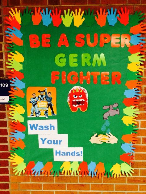 1000+ ideas about Hand Washing Poster on Pinterest | School Nurse ...                                                                                                                                                                                 More Hand Hygiene Posters, Germs Lessons, Nurse Bulletin Board, School Nurse Office Decorations, Health Bulletin Boards, Office Bulletin Boards, Elementary Bulletin Boards, Hand Washing Poster, School Nurse Office