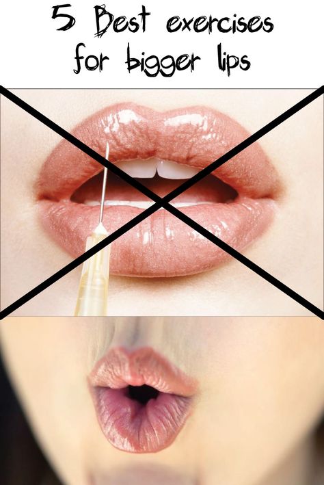 Bigger lips- 5 Best exercises for bigger lips Exercises For Bigger Lips, Fuller Lips Tutorial, Get Fuller Lips Naturally, Bigger Lips, Fuller Lips Naturally, Big Lips Natural, Natural Lip Plumper, Beauty Hacks That Actually Work, Fuller Lips