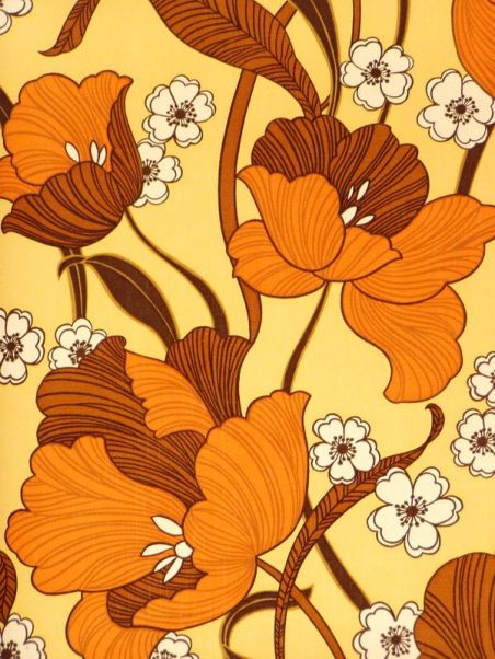 Retro Kunst, Trendy Flowers, Trendy Wallpaper, Print Wallpaper, Pattern Illustration, Retro Floral, New Wall, Wallpapers Vintage, Retro Art