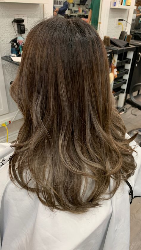 Cool tone highlights to cancel out yellow base Ash Brown Balayage Highlights, Cool Tone Highlights, Brown Balayage Highlights, Tone Highlights, Ash Brown Balayage, Brown Balayage, Ash Brown, Balayage Highlights, Cool Tones