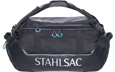 This Stahlsac duffle bag fits airline carry-on size restrictions (but always check with your airline!). It has a unique design that allows it to be used as both a duffle bag or as a backpack, by converting the shoulder straps. Click through to see more options for best dive bag for travel! #TravelFashionGirl #TravelFashion #TravelAccessories #divebags #scubaluggage #whattopack Black Duffel Bag, Bright Interior, Travel Fashion Girl, Scuba Diving Gear, Best Scuba Diving, Waterproof Dry Bag, Dive Shop, Get Funky, Carry On Size