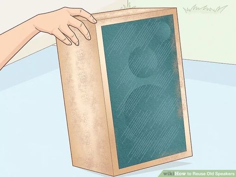 How to Reuse Old Speakers: 15 Steps (with Pictures) - wikiHow Old Speakers Diy Projects, Old Speakers Repurpose, Speaker Box Diy, Old Speaker, Decor Upcycle, Diy Bluetooth Speaker, Old Wooden Chairs, Floor Speakers, Wooden Speakers