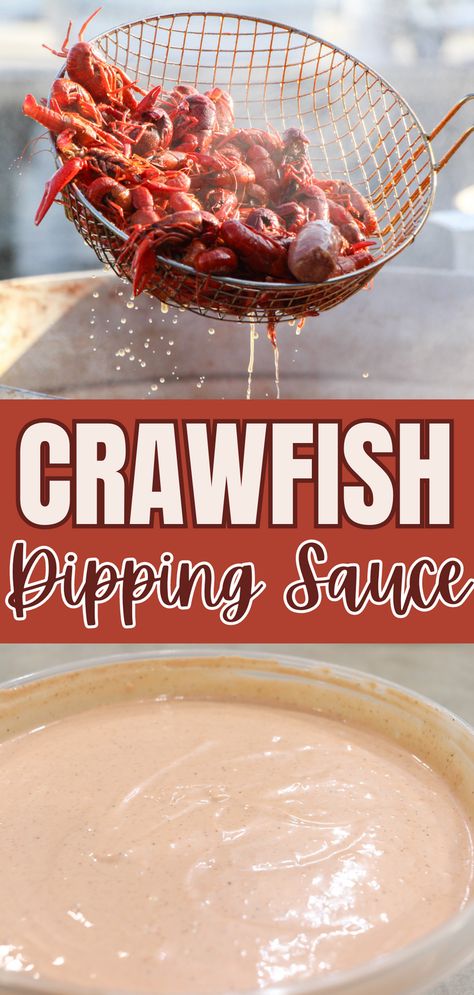 Looking for a the perfect dip for you boiled crawfish? This crawfish dipping sauce is so simple to make! Use this recipe for a large crawfish boil or adjust for a smaller crowd. #crawfishdip #boiledcrawfish #crawfishdippingsauce #cajunrecipes Dipping Sauce For Crab Boil, Crawfish Boil Ideas, Crawfish Boil Drink Ideas, Low Country Boil Dipping Sauce, Crawfish Boil Games, Cajun Crawfish Dip, Crawfish Butter Dipping Sauce, Dipping Sauce For Shrimp Boil, Crawfish Boil Sauce