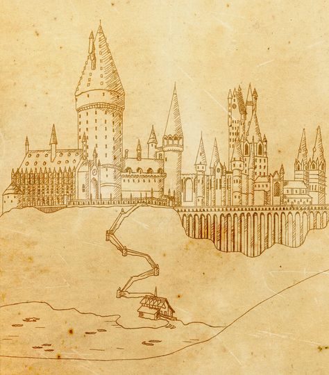 Hogwarts Map, Book Rebinding, Hogwarts Classes, Hp Tattoo, About Harry Potter, Video Show, Castle Art, Wedding Designer, Paper Model