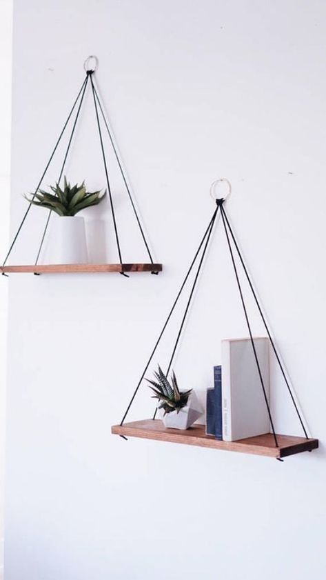 10 ways to decorate your dorm for spring Minimalist Dekor, Koti Diy, Diy Hanging Shelves, Dekor Diy, Floating Shelves Diy, Large Shelves, Estantes Flotantes, Décor Diy, Decor Minimalist