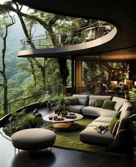 Just Decorate! | Outdoor sitting area 🖤 Jungle House, Outdoor Sitting Area, Luxury Homes Dream Houses, Forest House, Dream House Interior, Futurism, A Living Room, Design Case, Dream Home Design