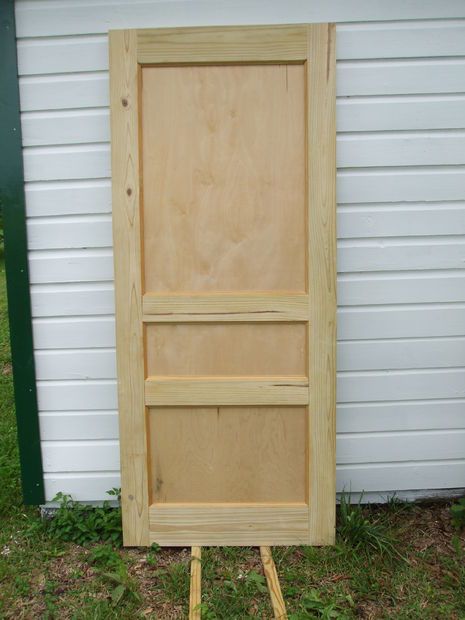 This is my first instructable and my first try at building my own door. Please be light on me as I know I make mistakes. I do think the finished product turned out great.Materials used were3 - 2X6 X 8 foot1 - 2X8 X 8 foot (this could be 4 foot)1 - 2X2 plywood ( decide thickness by tools and technique used, more later )1 - 2X4 plywood ( same note as above )Screws, I used 4 inch 1 length of dowell ( size decided later )Door hardware ( lockset and hinges )Finish of choiceTools requiredTable saw ... Making A Door How To Build, Diy Decorative Door, Build Your Own Door, Diy 5 Panel Door, Diy 3 Panel Door, Diy Solid Wood Door, Building A Door Diy, Diy Door Build, Build Door Diy