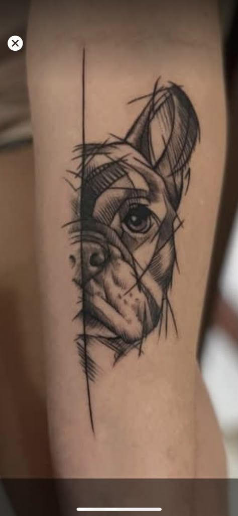 Geometric French Bulldog Tattoo, Fine Line Frenchie Tattoo, Frenchie Dog Tattoo, Dog Mandala Tattoo, Frenchton Tattoo, French Bulldog Tattoo Ideas, Frenchie Outline Tattoo, Frenchie Tattoo Ideas, French Bulldog Tattoo Minimalist