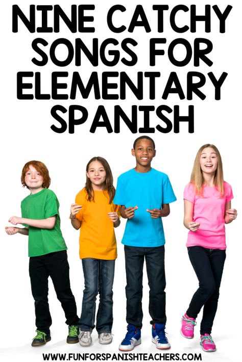 Middle School Spanish Activities, Preschool Spanish Lessons, Catchy Songs, Spanish Learning Activities, Preschool Spanish, Spanish Classroom Activities, Learning Spanish For Kids, Spanish Curriculum, Spanish Lessons For Kids