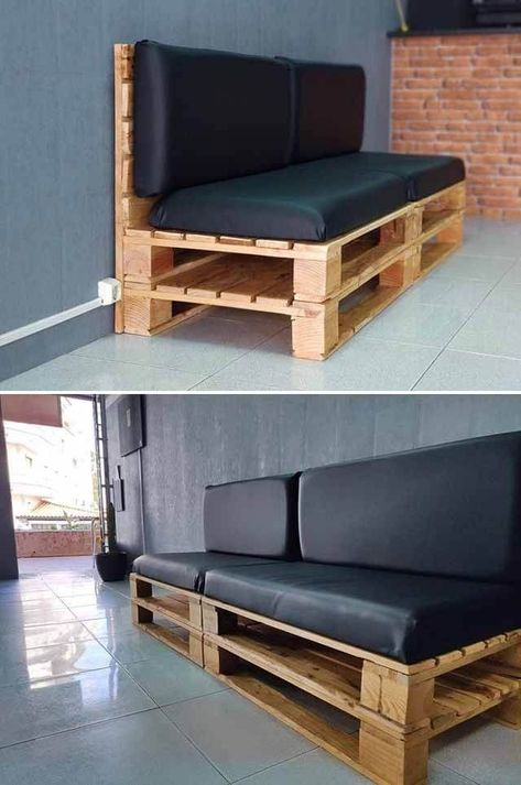 Balcon Mic, Barber Shop Interior, Pallet Furniture Designs, Desain Pantry, Pallet Bench, Barber Shop Decor, Pallet Patio, Pallet Sofa, Pallet Furniture Outdoor