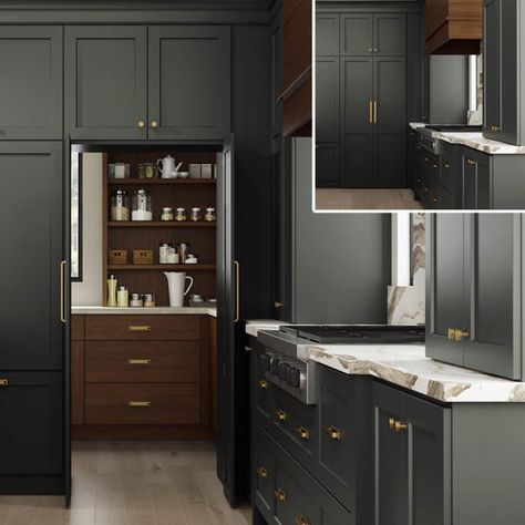 Pass Through Walk In Pantry Doors - Dura Supreme Cabinetry Walk In Pantry Doors, Dura Supreme Cabinets, Pantry Door Storage, Heritage Kitchen, Drawer Spice Rack, No Pantry Solutions, Tall Cabinets, Tall Kitchen Cabinets, Pantry Doors