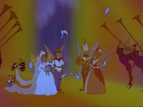 Thumbalina Wedding, Thumbelina Wedding, Cornelius Thumbelina, Prince Cornelius, Non Disney Princesses, Princesses Disney, Disney Animated Movies, Disney Images, Childhood Movies