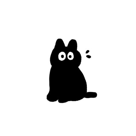 Cute Cat Illustration Character Design, Cute Cat Character Design, Drawing Black Cat, Black Cat Character, Cat Character Design, Cute Cat Character, Cat Illustration Cute, Cat Illust, Black Cat Drawing