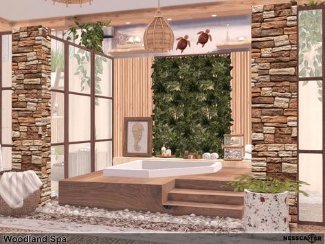 Spa Bloxburg, Sims 4 Bathhouse, Sims 4 Spa Bathroom, Sims 4 Spa Cc, The Sims 4 Cc Shower Bath, Sims 4 Cc Bathroom Bathtub, Sims 4 Spa, Sims 4 Bathroom Cc, Sims 4 Onsen Bathhouse