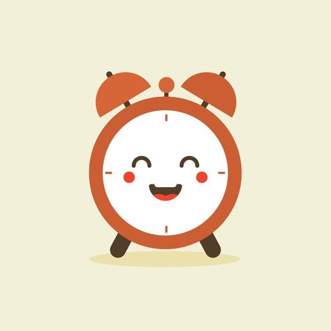 cute and kawaii character of alarm clock. Cute smiling happy alarm time clock. Vector flat cartoon character illustration icon design Alarm Illustration, Alarm Clock Cute, Hospital Cartoon, Cartoon Clock, Clock Illustration, Clock Vector, Cartoon Character Illustration, Clock Drawings, Sleeping Drawing