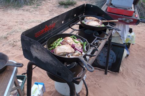 10 Things Every Camp Chef Needs Camp Chef Kitchen Set Up, Outdoor Camp Kitchen, Camp Chef Breakfast, Out Door Camping Kitchen, Tool Box Camp Kitchen, Camp Knife Chopper, Outdoor Camping Kitchen, Great Meals, Camp Stove