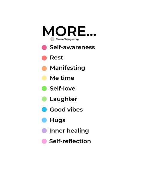 ✨ Embrace the journey of self-discovery! 🌱❤️ This week, let’s focus on: 🌟 Self-awareness: Know yourself better 💤 Rest: Recharge your mind and body 🪄 Manifesting: Bring your dreams to life 💖 Me time: Prioritize YOU 💞 Self-love: Celebrate your uniqueness 😂 Laughter: Share joy with loved ones 🌈 Good vibes: Surround yourself with positivity 🤗 Hugs: Spread warmth and comfort 🧘‍♀️ Inner healing: Nurture your soul 🔍 Self-reflection: Learn and grow Let’s manifest good vibes and healing e... Nurture Your Soul, Know Yourself, Embrace The Journey, Inner Healing, Self Reflection, Surround Yourself, Healing Journey, Self Awareness, Good Vibes Only