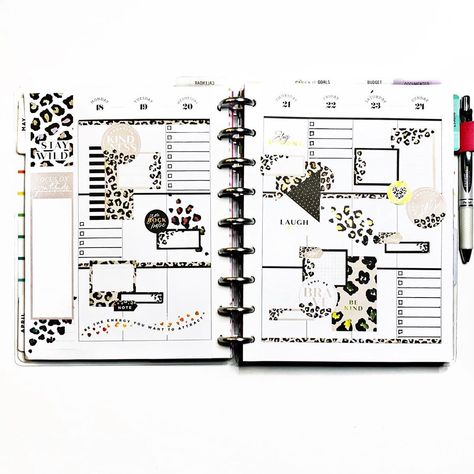 Happy Planner Pages, Planner Decorating Ideas, Happy Planner Spread, Planner Spread Ideas, Vertical Happy Planner, Calendar Planning, Dashboard Layout, Vertical Layout Planner, Cute Planner Ideas