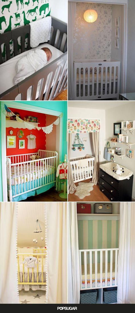 Crib In Closet, Nursery Cribs, Crib Tent, Closet Nursery, Baby Room Closet, Tiny Nursery, Nursery Nook, Tent Room, Small Space Nursery