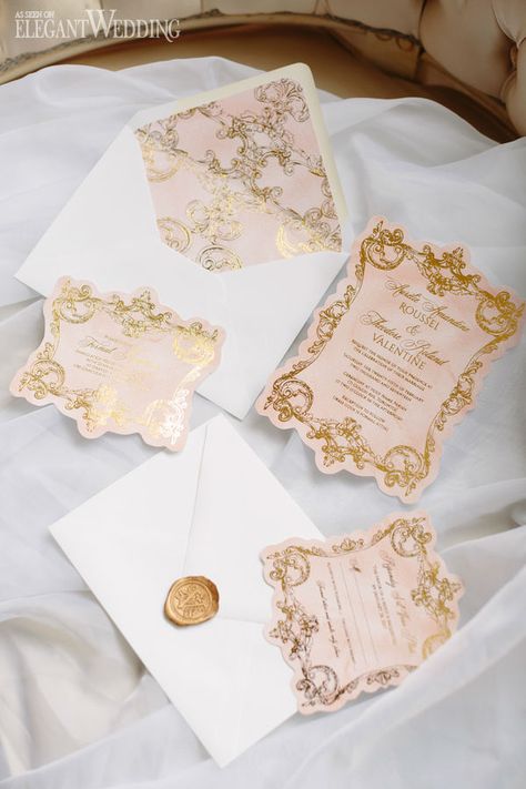 Small Private Wedding, Baroque Wedding, Quince Invitations, Rose Gold Wedding Invitations, Event Invitations, Pink And Gold Wedding, Gold Baroque, Pink Wedding Invitations, Vintage Invitations