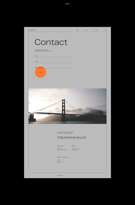 Simple Design Layout, Ui Design Mobile, Minimalist Web Design, Web Design Ux Ui, Editorial Design Layout, Graphic Design Website, Wix Templates, Contact Page, Web Inspiration