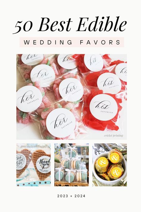 Wedding Favor Desserts, Edible Wedding Favors Diy, Baked Wedding Favors, Maple Candy Wedding Favors, Wedding Favor Treats, Wedding Candy Favor Ideas, Wedding Snack Favors, Consumable Wedding Favors, Food Favors Wedding