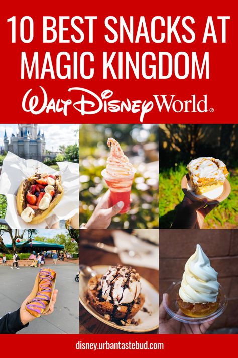 Discover some of the best snacks that you absolutely must try the next time you are at Magic Kingdom. Disneyland Recipes, Mickey Cake Pops, Magic Kingdom Snacks, Sweet And Salty Snacks, Snacks Sweet, Sweet Lunch, Disney Inspired Food, Toffee Cake, Gooey Cake