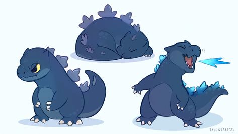 ✨{Taluns} Jordan J. Bradley 🦖 on Twitter: "Just a little lad. A little chibi goji🔥💙… " Godzilla Cute, Chibi Godzilla, Chibi Dinosaur, Baby Godzilla, Godzilla Monsterverse, Godzilla Funny, Godzilla Comics, Godzilla Wallpaper, Salamanders