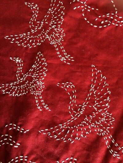 Sashiko Pattern, Kantha Embroidery, Sashiko Embroidery, Kantha Work, Japanese Embroidery, Handwork Embroidery Design, Patchwork Fabric, Sewing Embroidery Designs, 자수 디자인