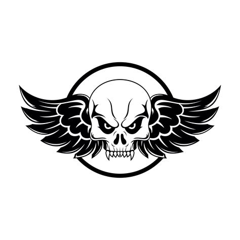 Biker Logo Design, White Bird Tattoos, Skull And Wings, Motorcycles Logo Design, Photography Name Logo, Biker Logo, Black Art Tattoo, Harley Davidson Art, Car Sticker Design