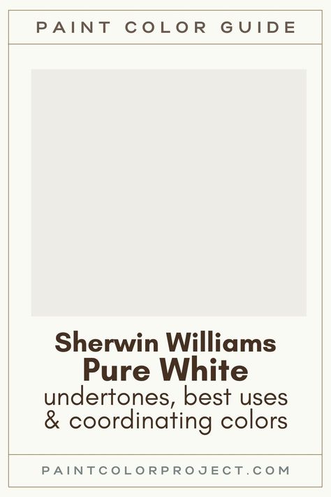 Pure White By Sherwin Williams, Sherwin Williams Pure White Palette, Pure White Sherwin Williams Kitchen Cabinets, Sherwin Williams Pure White Coordinating Colors, Pure White Kitchen Cabinets Sherwin Williams, Sherwin Williams Pure White Living Room, Sherwin Williams Pure White Kitchen, Pure White Sherwin Williams Coordinating Colors, Sherwin Williams White Bathroom