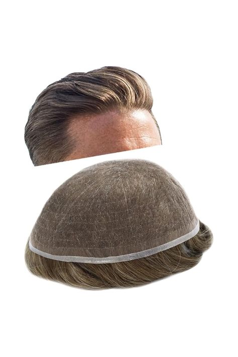 Swiss Full Lace Mens Toupee European Real Human Hair Replacement System for Men Hairpiece Natural Hairline Man Hair Unit Wigs 7&#39;&#39;X9&#39;&#39; #1720 Dark Ash Blonde 20% Gray 100% Light to Medium Dark Ash Blonde, Hair Unit, Mens Toupee, Hair Replacement Systems, Dark Ash, Hair Replacement, Real Human Hair, Ash Blonde, Womens Wigs