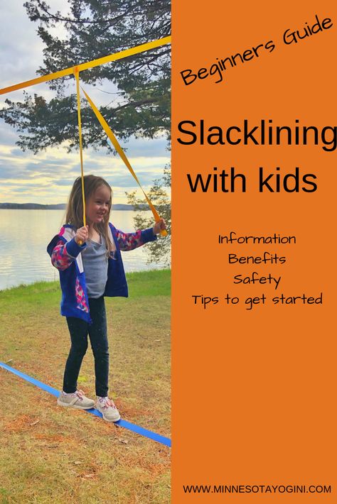 Minnesota Yogini - Beginners Guide to Slacklining with Kids - Minnesota Yogini Slack Line, Kids Obstacle Course, Outdoor Play Spaces, Water Games For Kids, Play Garden, Outdoor Play Areas, American Ninja Warrior, Diy Playground, Outdoor Play Area